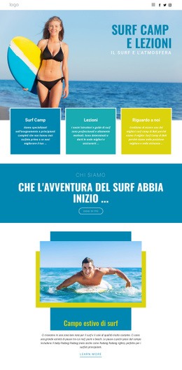 Camp Per Gli Sport Estivi Progettazione Di Siti Web