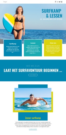 Kamperen Voor Zomersporten - HTML Website Builder