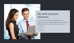 Homepage Sections For Transform Your Business