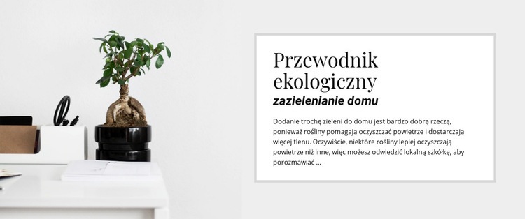 Rozpoczęcie zielonego domu Kreator witryn internetowych HTML