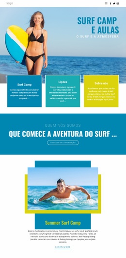 Construtor De Sites Premium Para Acampamento Para Esportes De Verão