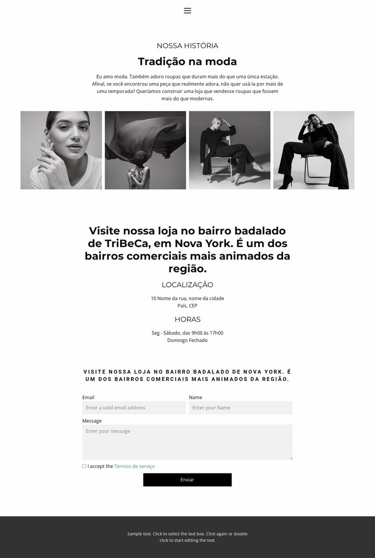 Visite nossa loja Design do site