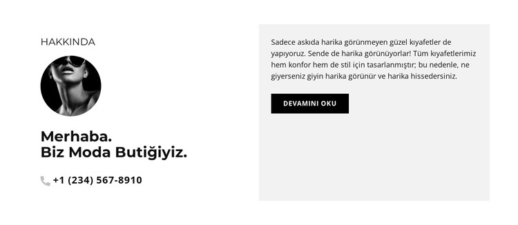 Sadece moda CSS Şablonu