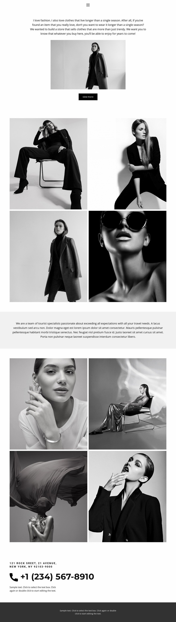 Our lookbook Web Page Design