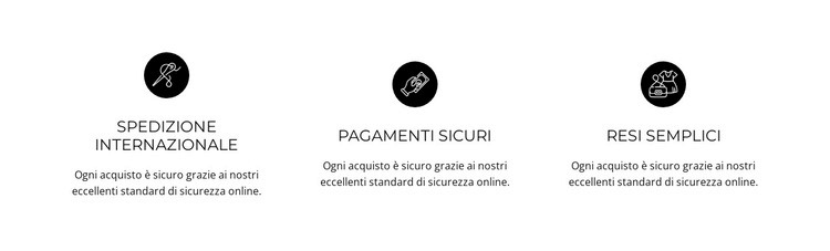 Tre nuovi dipartimenti Costruttore di siti web HTML