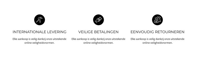 Drie nieuwe afdelingen Website ontwerp