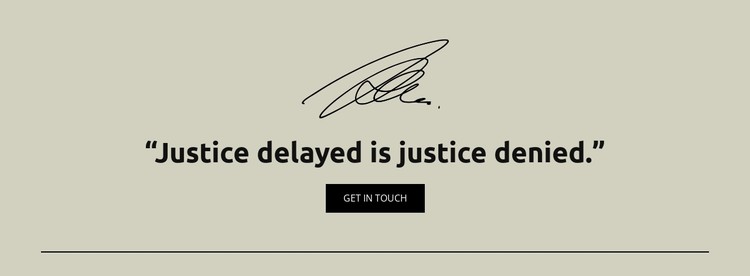 Justice delayed is justice denied CSS Template