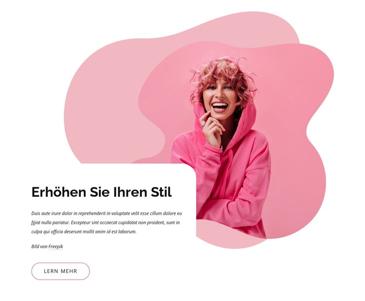 Werten Sie Ihren Modestil auf HTML-Vorlage