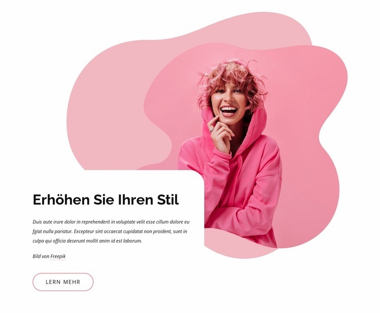 Werten Sie Ihren Modestil auf HTML5-Vorlage