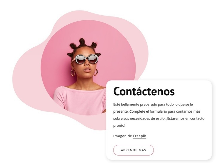 Salón de belleza contáctanos bloque Diseño de páginas web