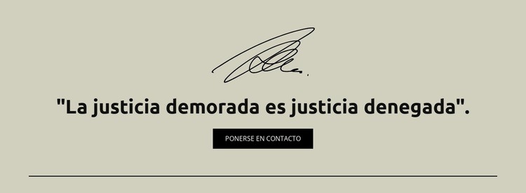 Justicia retrasada es justicia denegada Maqueta de sitio web