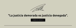 Justicia Retrasada Es Justicia Denegada: Plantilla De Página HTML