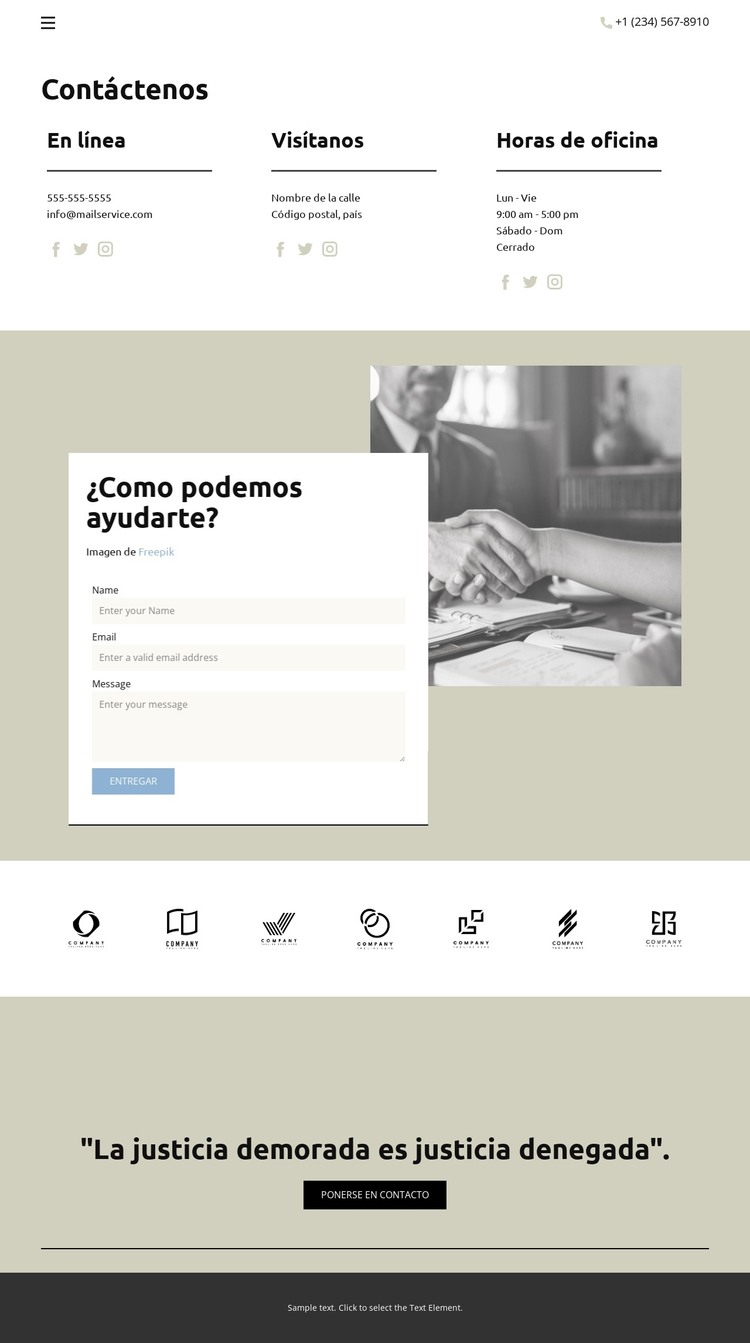 Nos esforzamos por ser accesibles Plantilla HTML