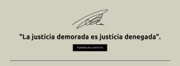 Justicia Retrasada Es Justicia Denegada - Hermosa Plantilla HTML5