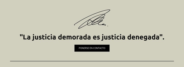 Justicia retrasada es justicia denegada Plantilla HTML5