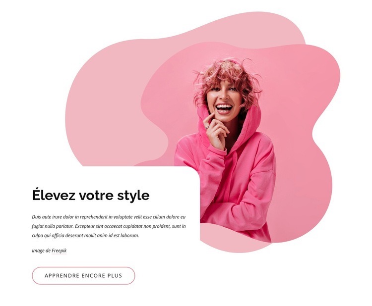 Élevez votre style de mode Conception de site Web