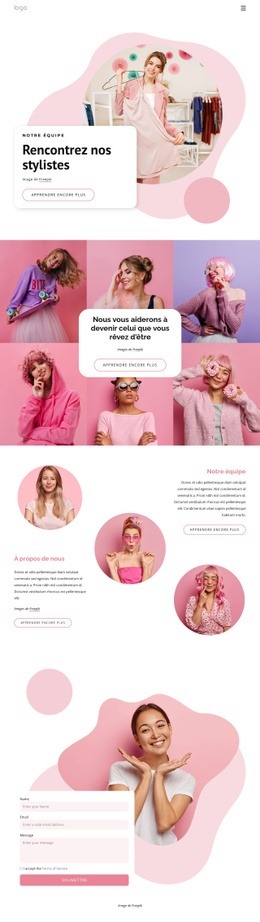 Rencontrez Nos Stylistes - HTML Website Builder