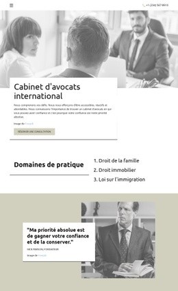 Cabinet D'Avocats International - HTML Site Builder