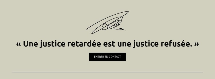 Une justice retardée est une justice refusée Créateur de site Web HTML