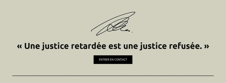 Une justice retardée est une justice refusée Modèle HTML5