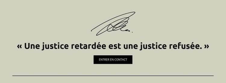 Une justice retardée est une justice refusée Modèle de site Web