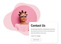 Beauty Salon Contact Us Block - HTML Website Template