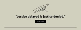 HTML Design For Justice Delayed Is Justice Denied