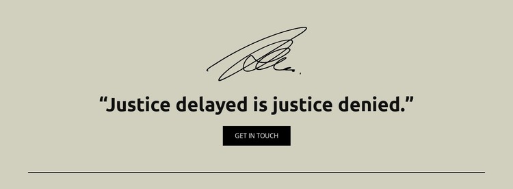Justice delayed is justice denied HTML Template