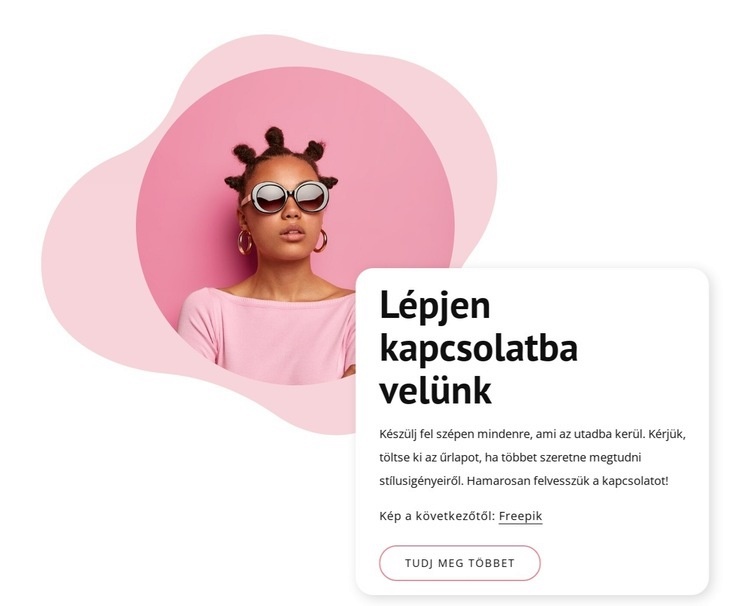 Szépségszalon lépjen kapcsolatba velünk blokk CSS sablon