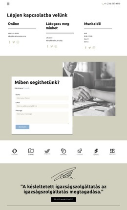 Kapcsolatfelvételi Oldal