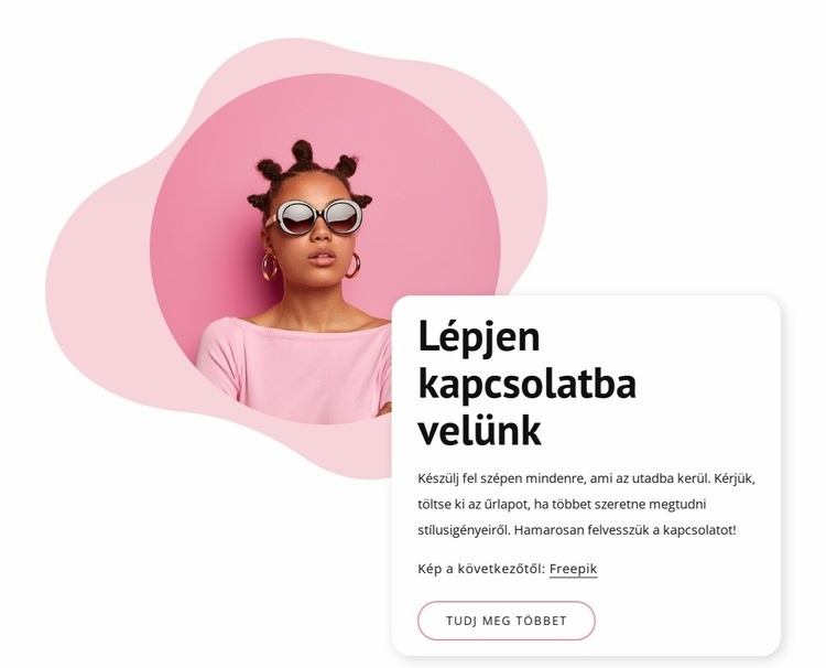 Szépségszalon lépjen kapcsolatba velünk blokk Weboldal sablon