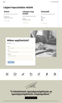 Kapcsolatfelvételi Oldal