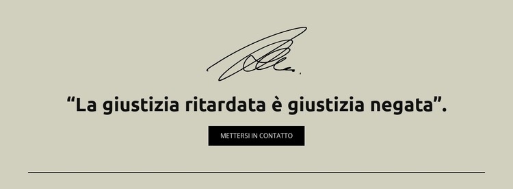 La giustizia ritardata è giustizia negata Mockup del sito web