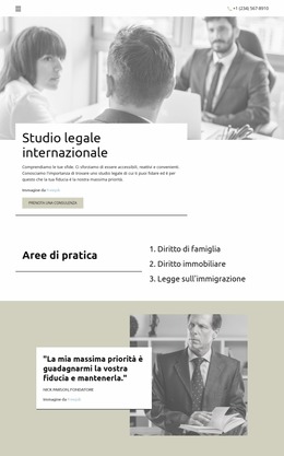 Studio Legale Internazionale - Modello Joomla Multiuso Creativo