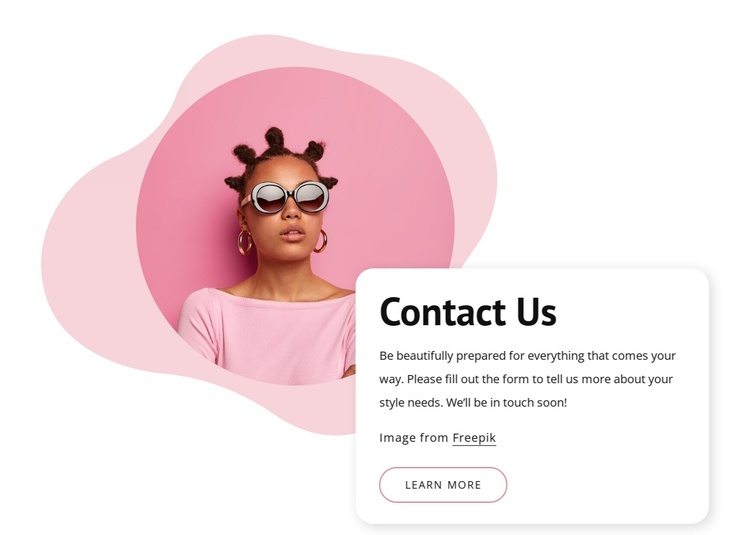 Beauty salon contact us block Joomla Template