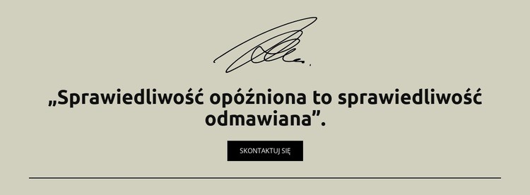 Opóźniona sprawiedliwość to odmowa sprawiedliwości Makieta strony internetowej