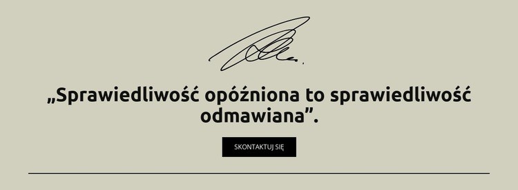 Opóźniona sprawiedliwość to odmowa sprawiedliwości Szablon HTML5