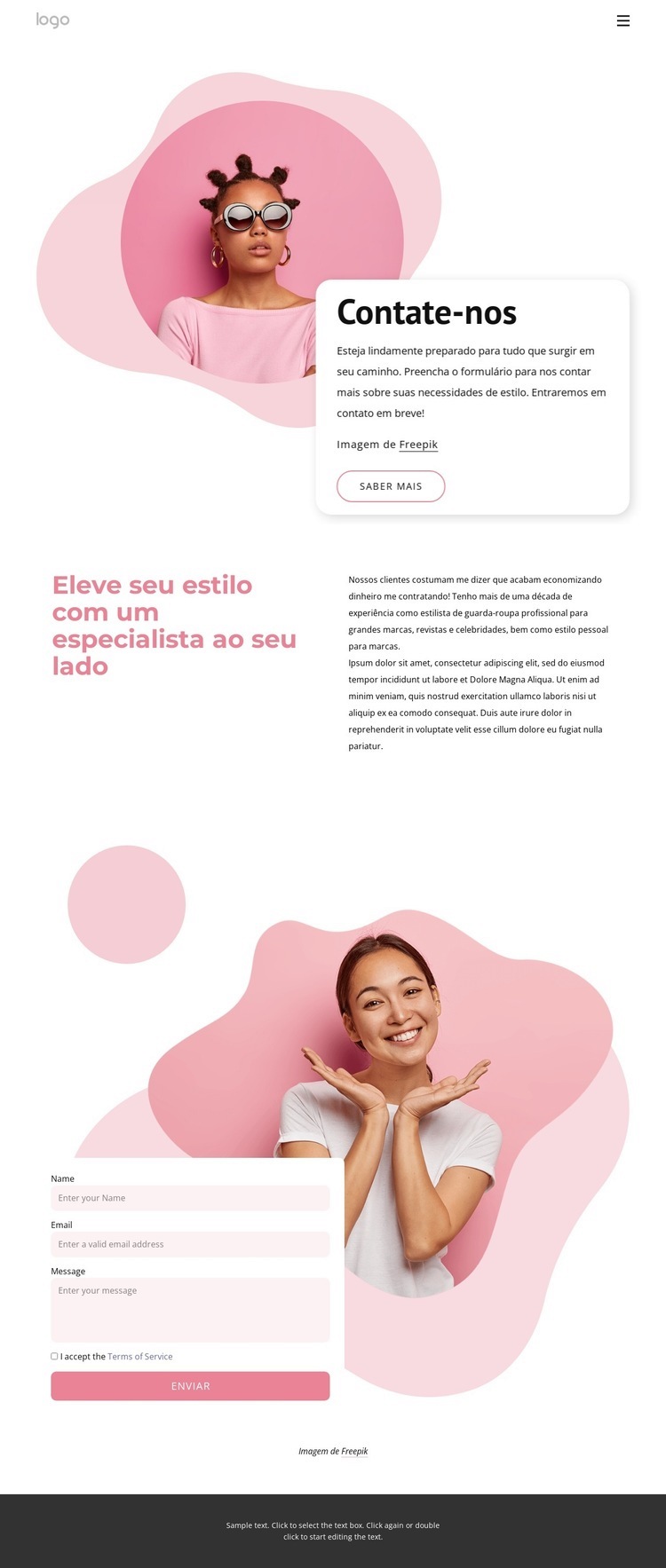 Encontre o seu estilista para sempre Modelos de construtor de sites