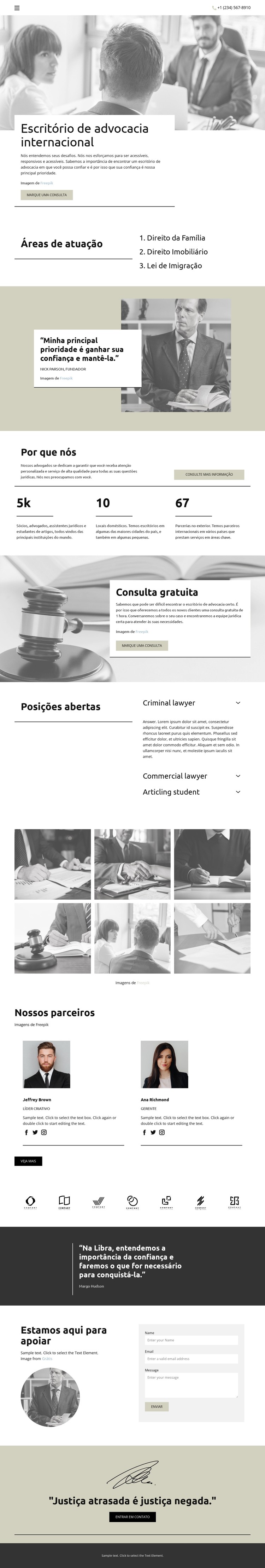 Escritório de advocacia internacional Template CSS