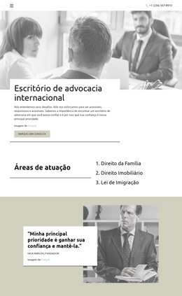 Escritório De Advocacia Internacional - Download De Modelo HTML