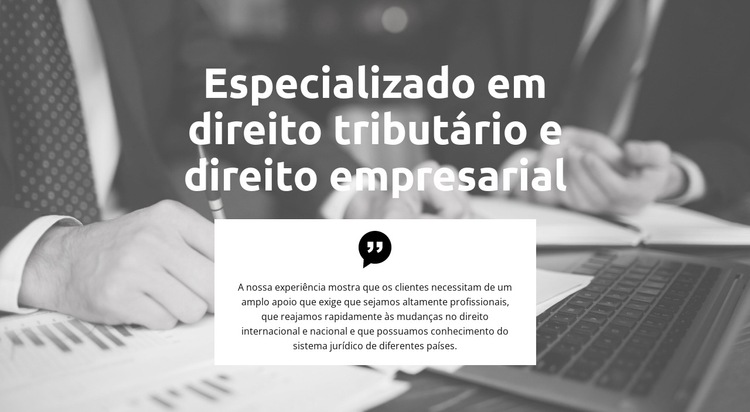 Temos parceiros internacionais Modelo de site