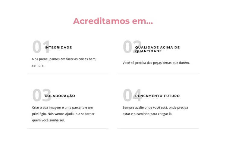 Nós acreditamos em Tema WordPress