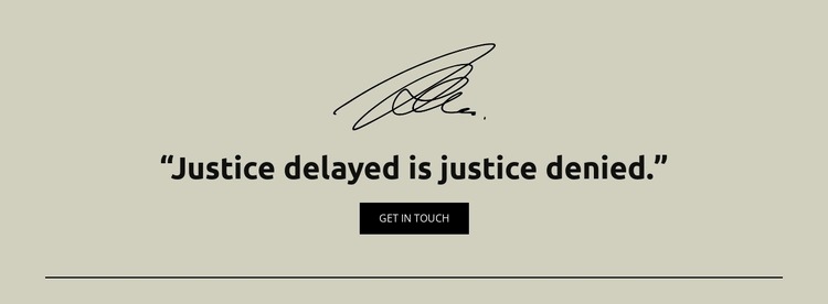 Rättvisa försenad är rättvisa nekad Html webbplatsbyggare