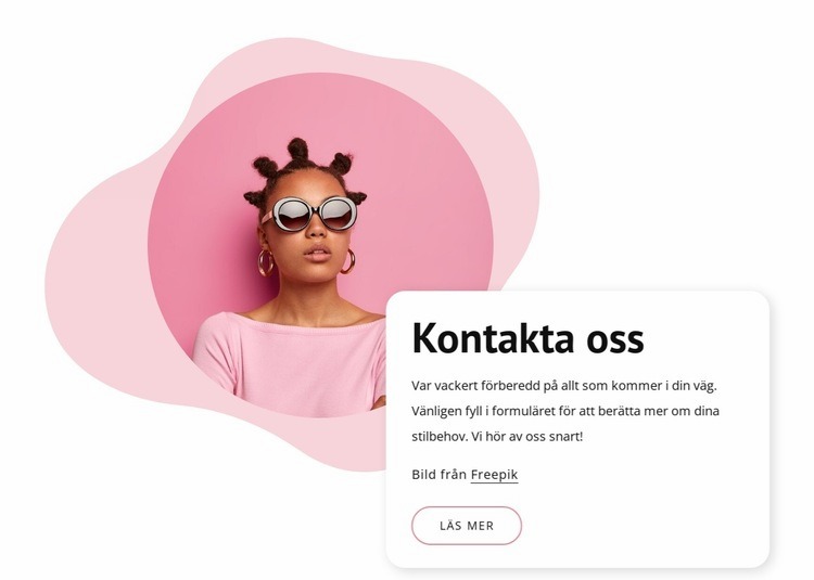 Skönhetssalong kontakta oss block CSS -mall