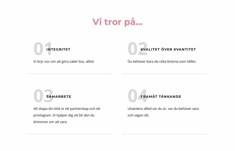 vi tror på HTML-mall