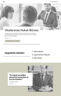 Uluslararası Hukuk Bürosu Için Açılış Sayfası