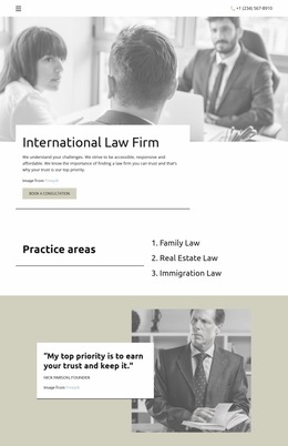 International Law Firm - Free Download Website Builder
