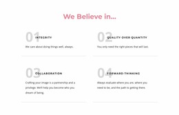 We Belive In - Web Page Mockup Template