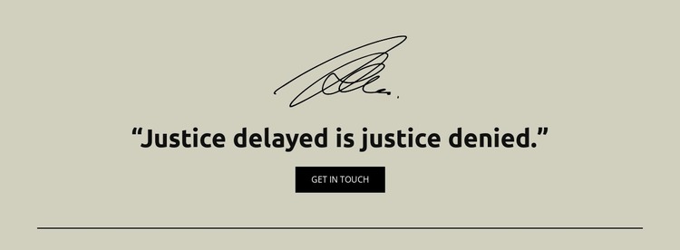 Justice delayed is justice denied Website Mockup