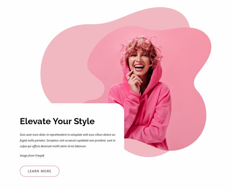 Elevate your fashion style Landing Page